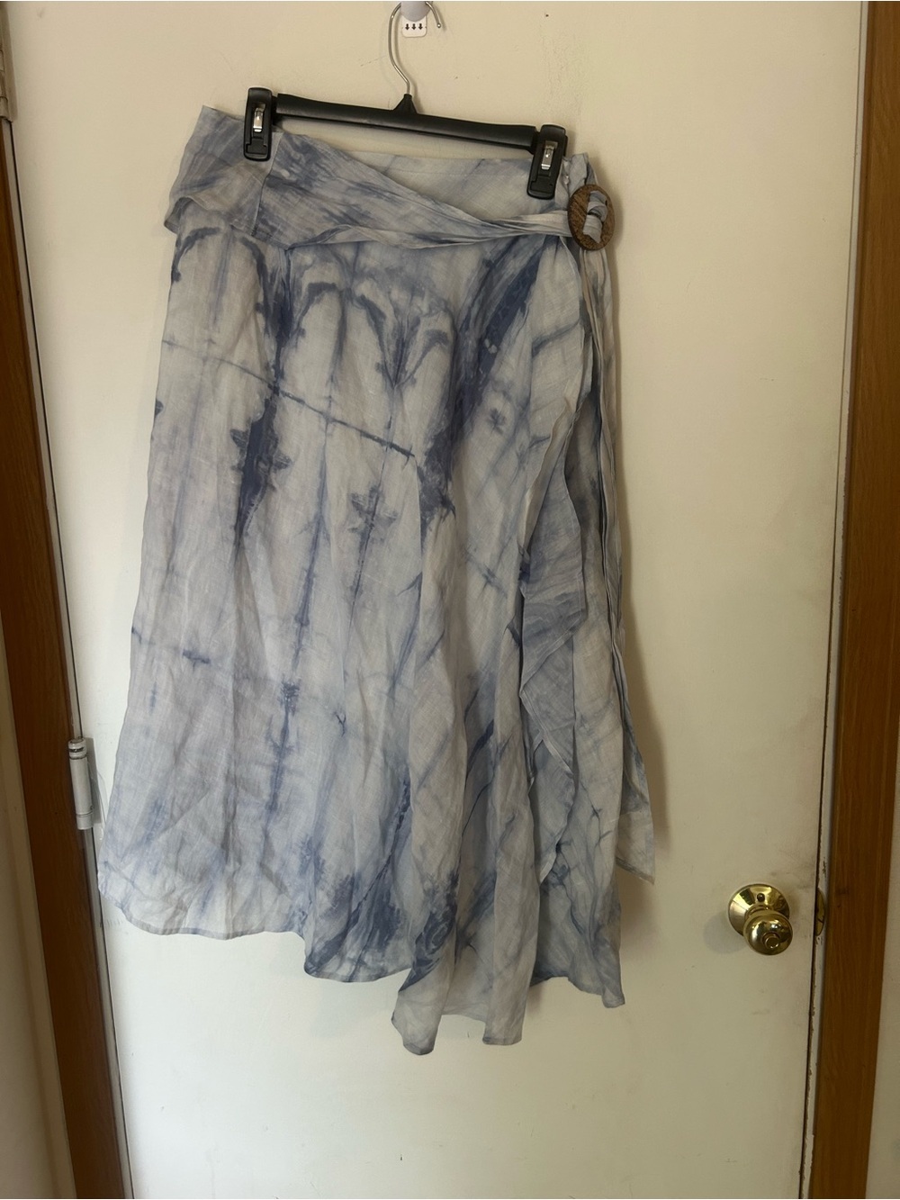 Christopher & Banks Size 4 Light Blue Tie-Dye 100% Ramie